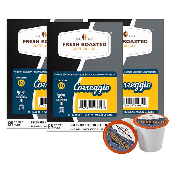 Fresh Roasted Coffee, Italian Craft Collection, Correggio, 72 K-compatible Pods