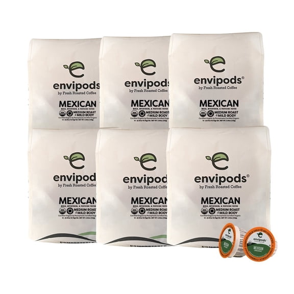 envipods by Fresh Roasted Coffee - Organic Mexican Coffee, 72 K-cup Compatible envipods