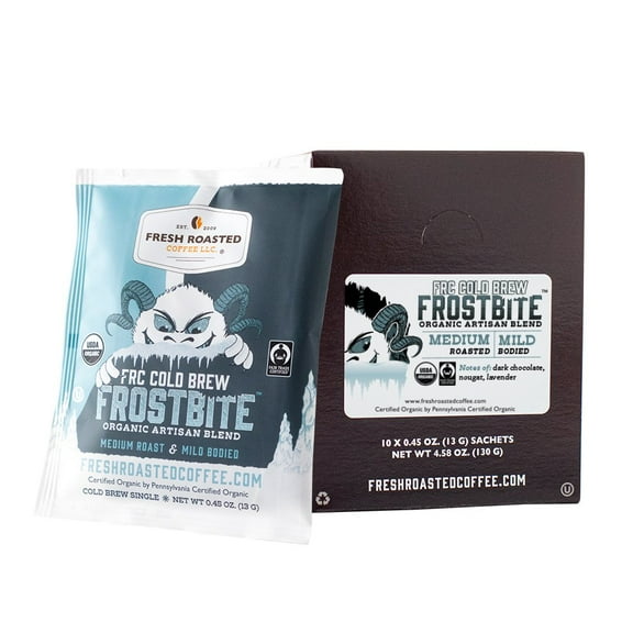 FRC Frostbite Original Organic Cold Brew Singles, 10 Single-serve Sachets