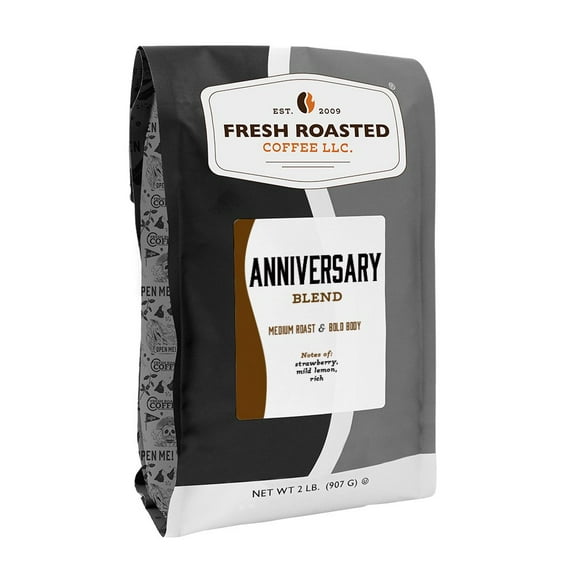 Fresh Roasted Coffee, Anniversary Blend, Medium Roast, Drip Ground, 32 oz 2 lbs