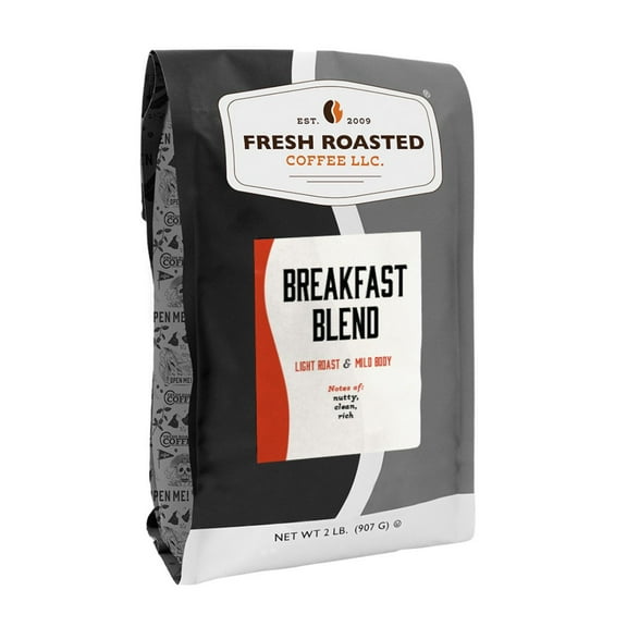 Fresh Roasted Coffee, Breakfast Blend Coffee, Light Roast, Drip Ground, 32 oz 2 lbs