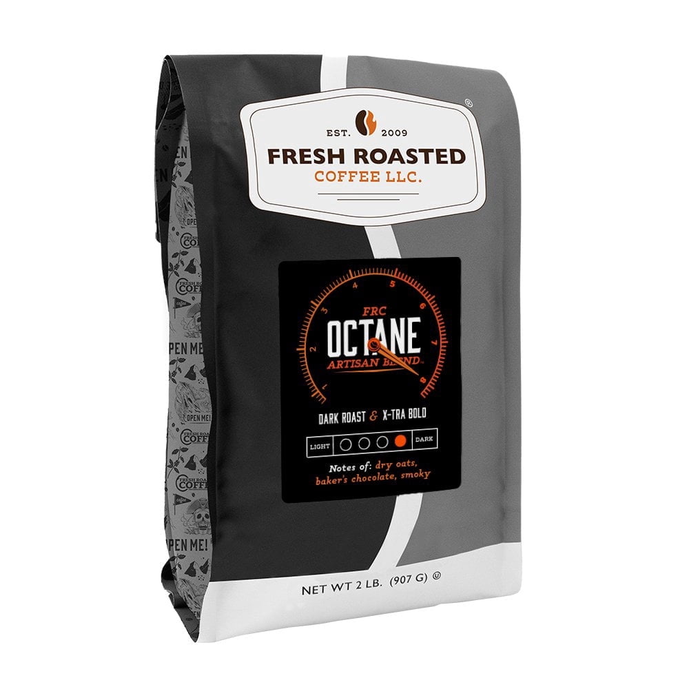 Fresh Roasted Coffee, Octane Italian Roast Coffee, Dark Roast, Drip Ground, 32 oz 2 lbs