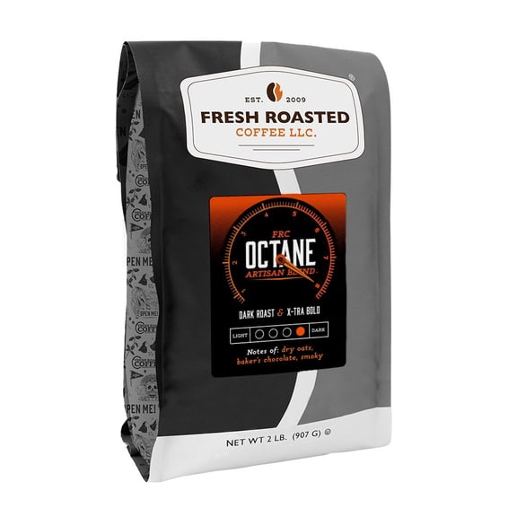 Fresh Roasted Coffee, Octane Italian Roast Coffee, Dark Roast, Drip Ground, 32 oz 2 lbs