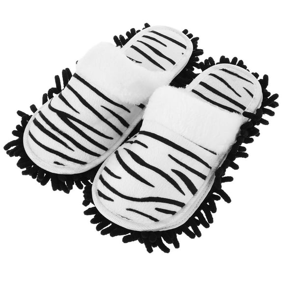 FRCOLOR 1 Pair Cleaning Slippers with Mop Pads Detachable Mopping Shoes Footwear for Women Floor Cleaning Mop Socks Comfortable and Efficient