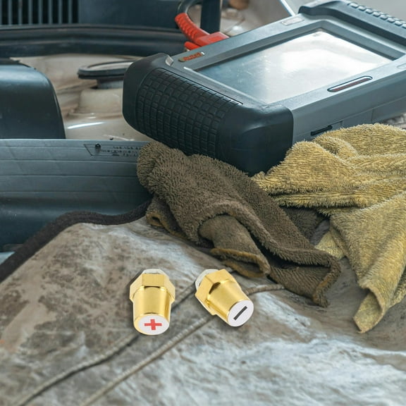 FRCOLOR 1 Pair Copper Side Terminal Posts Positive Negative Battery Cable Terminals for Car Battery Charging Electrical System Maintenance