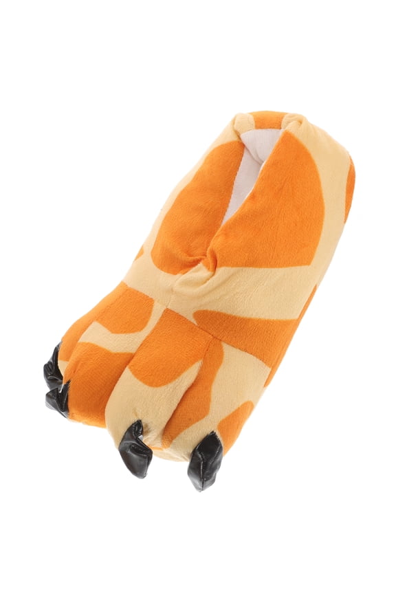 1 Pair Giraffe Animal Paw Slippers Animal Costume Paw Claw Shoes Soft Plush Footwear Halloween Animal Costume Paw Claw Shoes For Adults And Kids