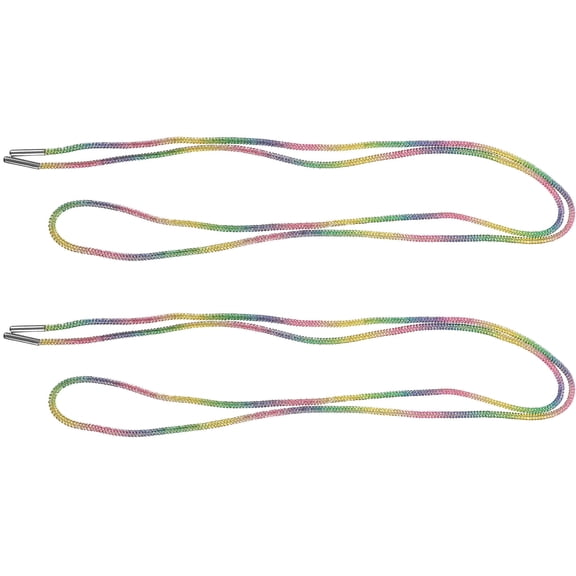 TAILTOSS 1 Pair Sneaker Rhinestones Multi Colored Glitter Laces for Special Occasions