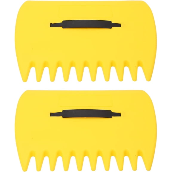 FRCOLOR 1 Pair Leaf Rake For Yard Plastic Garden Tool For Leaf And Grass Collection Comfort Handle For Daily Use Artificial Grass Rake For Lawn And Garden Maintenance