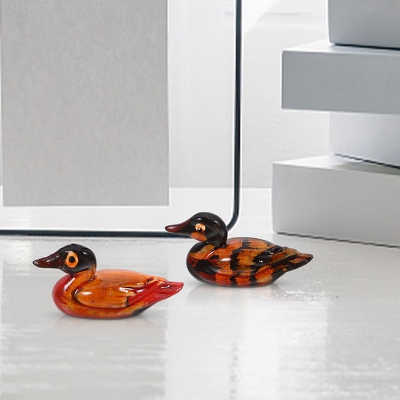 FRCOLOR 1 Pair Mandarin Ducks Lover Sculpture Resin Figurine Resin Mandarin Sculpture Wedding Mandarin Duck Model Wedding Mandarin Duck Sculpture