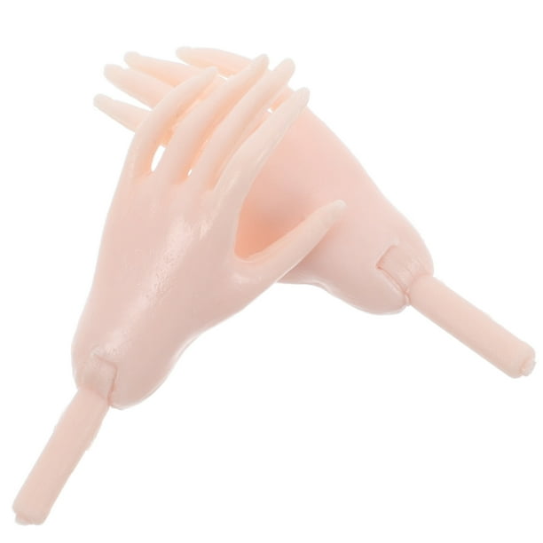 FRCOLOR Mini Movable Plastic Hands for DIY Doll Making Supplies Realistic Design Craft Project Accessories