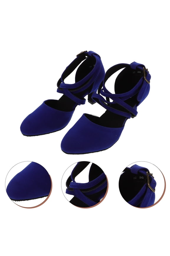 1 Pair Women Latin Ballroom Dance Shoes High Heel Character Dance Footwear Adult Dancing Shoes Party Dress Shoes For Performance