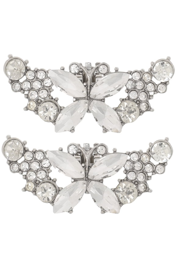 1 Pair Women Shoe Clips Butterfly Shaped High Heel Shoes Buckle Shoe Jewelry Decoration For Bridal Bridesmaid Wedding Party