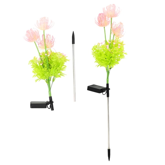 FRCOLOR 1 Pair of Solar Powered Light Decorative Flower Shaped Light Garden Solar Lights Outdoor Decorative Light