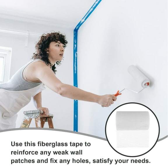 FRCOLOR 1 Roll Drywall Patch Tape Mesh Tape For Gaps Dry Wall Repair Drywall Mesh Fiberglass Repair Product Adhesive Fiberglass Tape