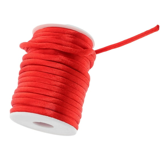 FRCOLOR 1 Roll Elastic Thread Bead Cord for Jewelry Making Red Chinese Knotting Cord for DIY Projects Red String for Bracelets Ornaments for Crafting Sewing