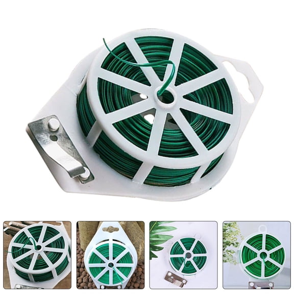 FRCOLOR 1 Roll of Multi-purpose Tie Green Tie Garden Vine Binding Wire Garden Wire