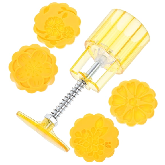 WASHWEPE Moon Cake Mold ABS 1 Set 5.1X2.6X5.7In