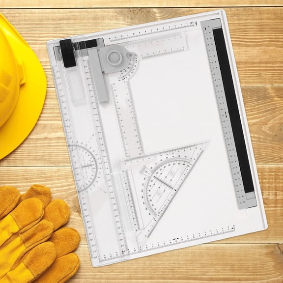 FRCOLOR 1 Set A4 Drawing Board Architects Portable And Lightweight Drafting Tool Multi-Functional Drawing Board With Scales Rulers