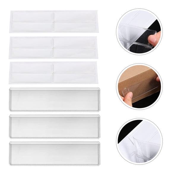 FRCOLOR 1 Set Adhesive Label Holders Clear Label Pockets Small Transparent Label Bags Small Business Label Bags