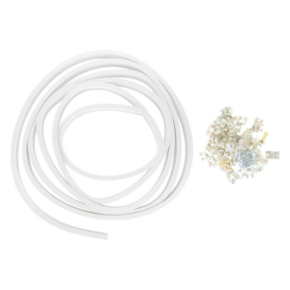 FRCOLOR 1 Set Balcony Plastic Bendable Ceiling Curtain Track Bendable Ceiling Curtain Track,31.5"X2.95"X0.39"