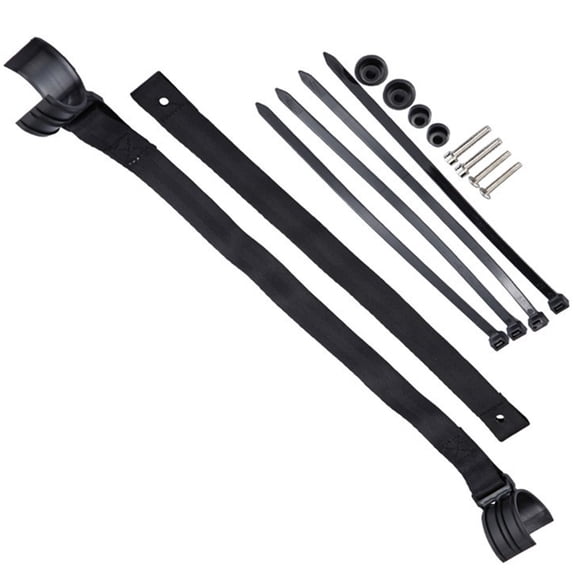 LABSERRON Motorbike Trailer Straps Motorbike Rescue Band Nylon Black 1 Set