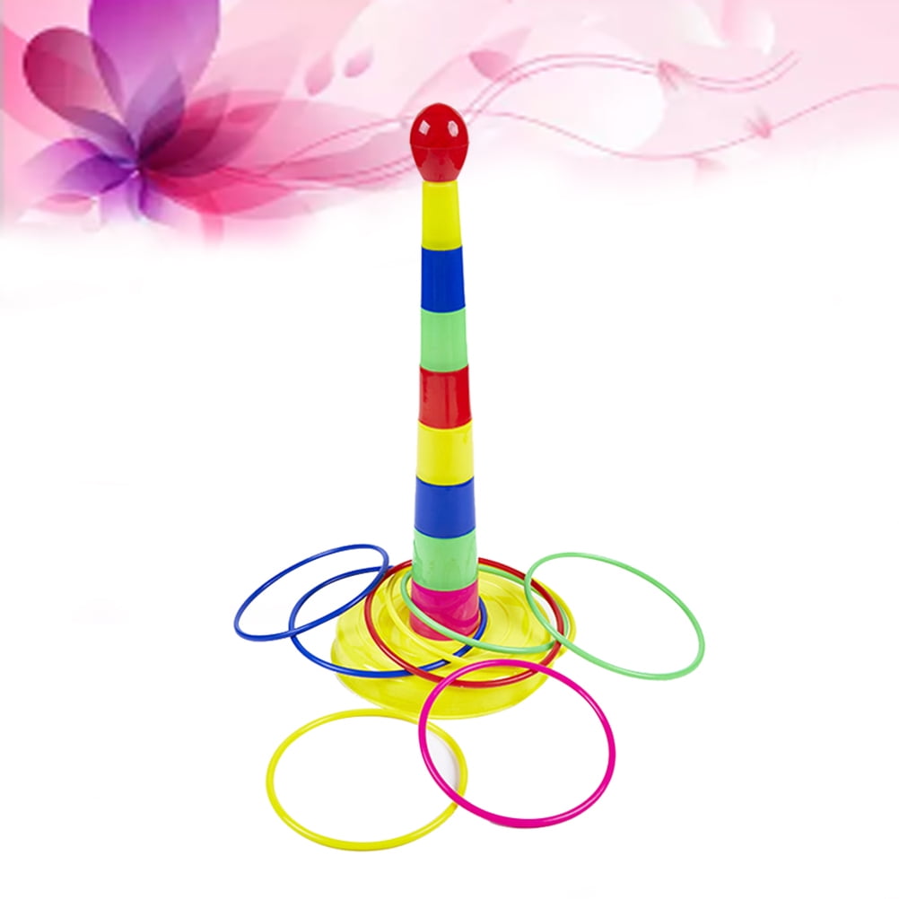 FRCOLOR 1 Set Children Ring Toss Game Colorful Fun Educational Toy ...