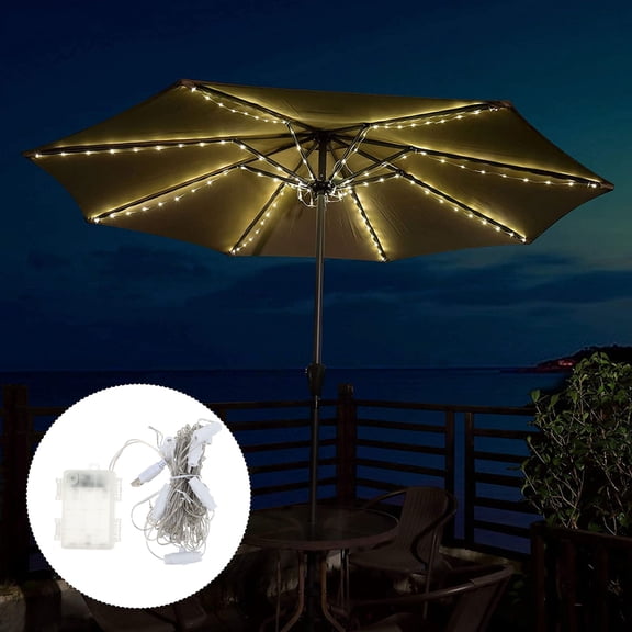 FRCOLOR 1 Set Colorful Plastic Umbrella String Lamp Waterproof For Street