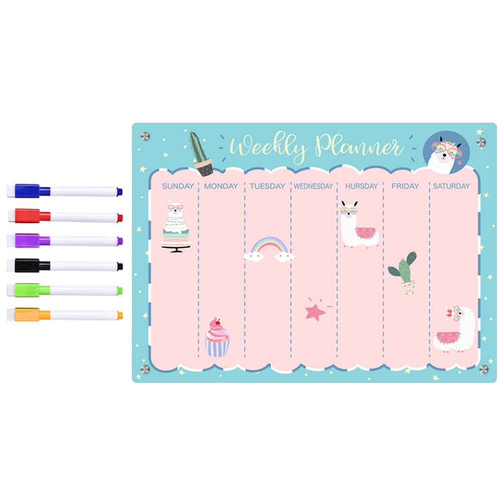 FRCOLOR 1 Set Cute Dry Erase Planner Board Dry Erase Board