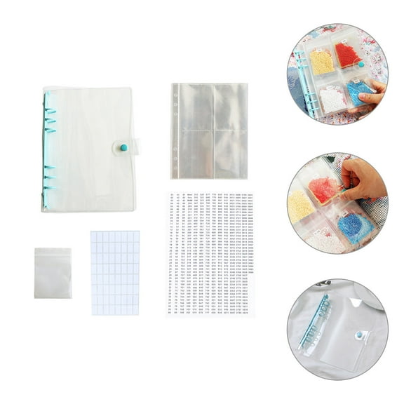 FRCOLOR 1 Set Diamond Storage Book With Diamond Bags Portable Diamond Bag Diamond Drawing Album