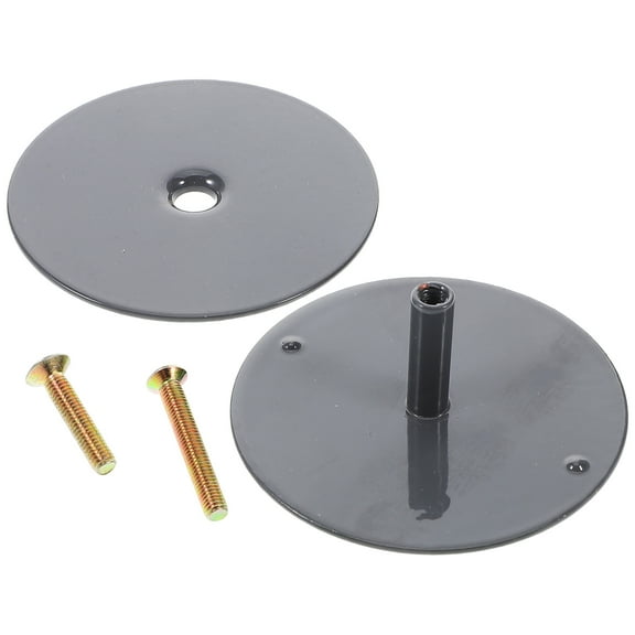 FRCOLOR 1 Set Door Knob Hole Cover Plate 2-5/8'' Diameter Metal Hole Cover for Concealing Deadbolt Lock Holes Includes Mounting Screws