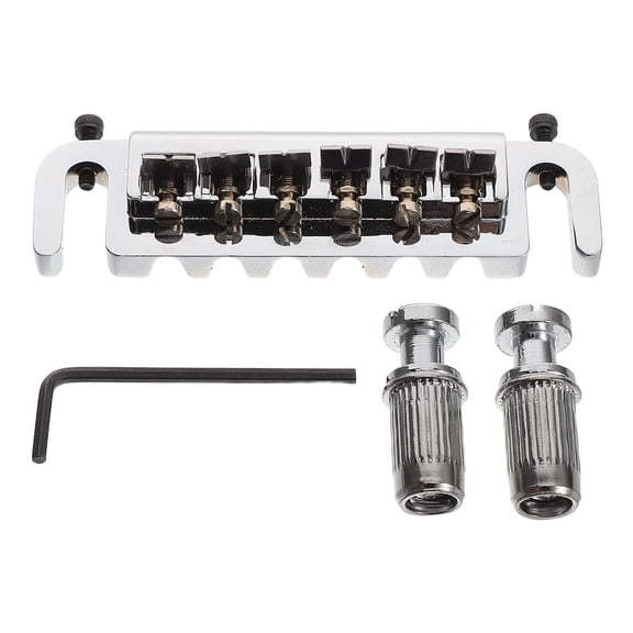 FRCOLOR 1 Set Electric Guitar Metal Bridge Tailpiece Part High-Precision and Convenient Guitar Part for Enhanced Sound Quality and Easy Adjustment