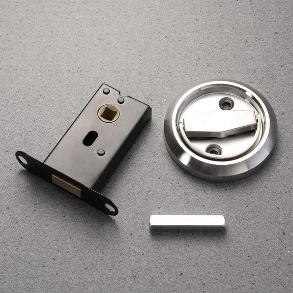 FRCOLOR 1 Set Hidden Door Locks Stainless Steel Handle Recessed Invisible Keyless Mechanical Outdoor Lock for Fire Proof Side Lock (Silver)