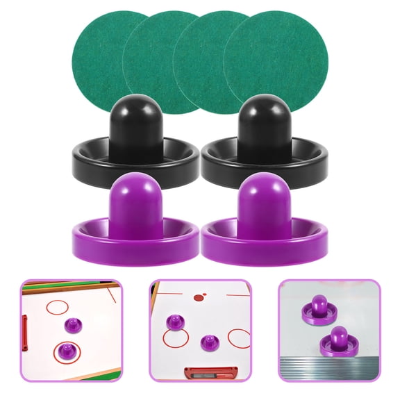 FRCOLOR 1 Set Household Ice Hockey Pusher Hockey Goal Handles Paddles Funny Tabletop Ice Hockey Pucks