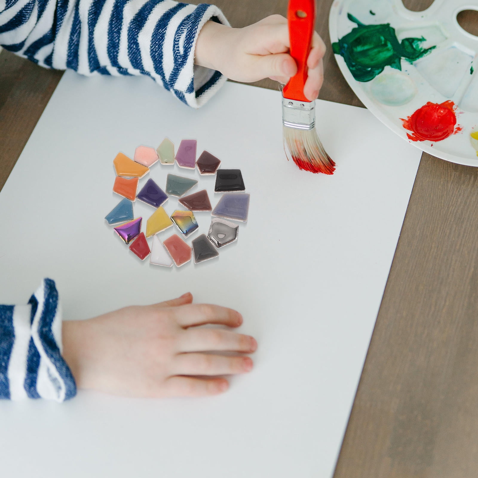 FRCOLOR 1 Set Mosaic Crafts Making Supplies Ceramic Tile Ceramic Irregular Mosaic Tiles Craft Making Irregular Ceramic Tiles Diy Supplies Craft Making Broken Tiles