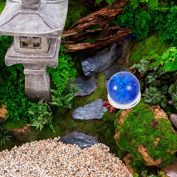 FRCOLOR 1 Set Of Ice Cracked Balls Glass Sculpture Ice Cracked Decoration Balls Cracked Display Garden Spheres Decorative Glass Spheres