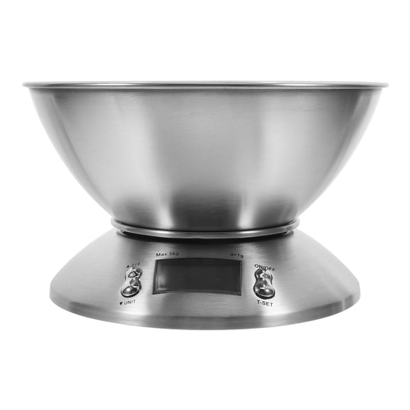 Small Digital Kitchen Scale with Stainless Steel for Measuring Food Ingredients High Precision and Silver