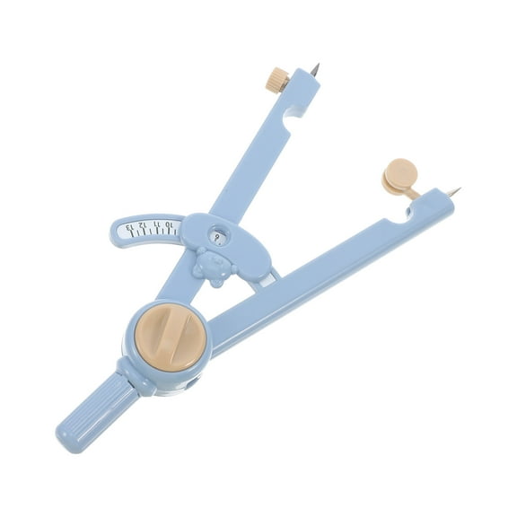 TAILTOSS 1Set Blue Professional Metal Compass and Ruler Set for Students with Accurate Scales