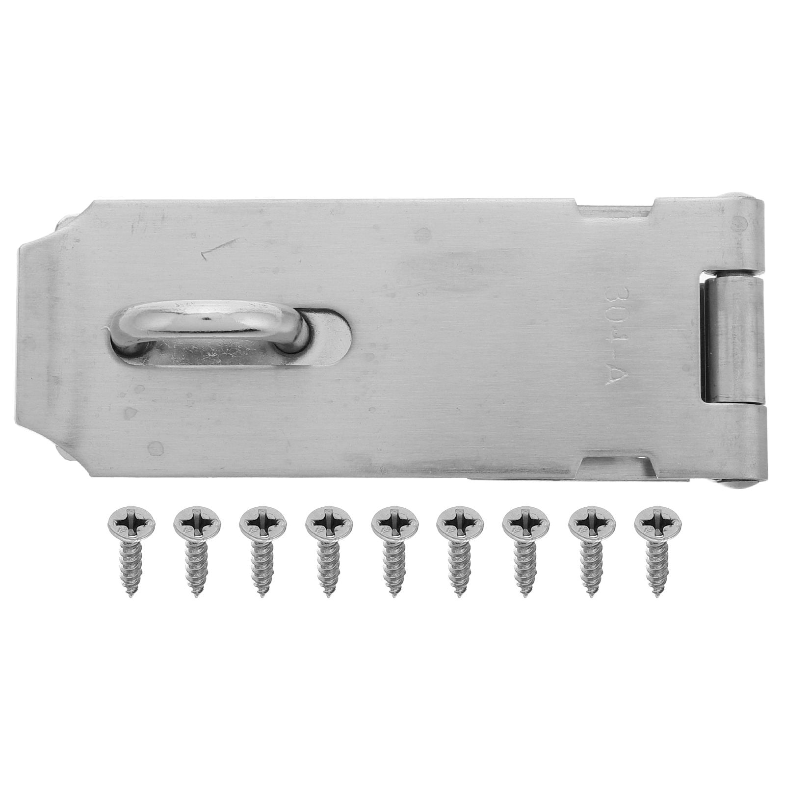 Stainless Steel Hasp & Staple Lock Set - Matte Silver Security Latch For Doors, Gates & Sheds