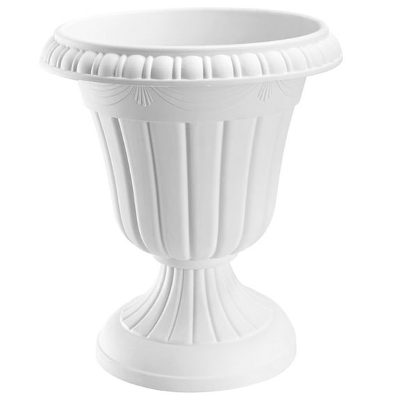 FRCOLOR 1Set White Decorative Porch Planter Plastic Flower Pot for Wedding and Home Use