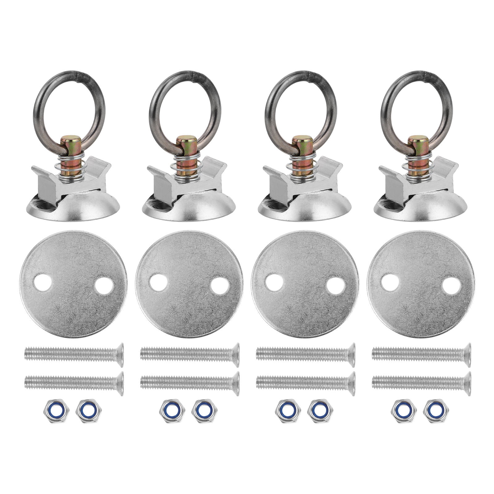 Elsjoy 8 Pack M8 T Track Mount Tie Down Anchor For Roof Rack Stainless Steel T Bolt Eye Nut