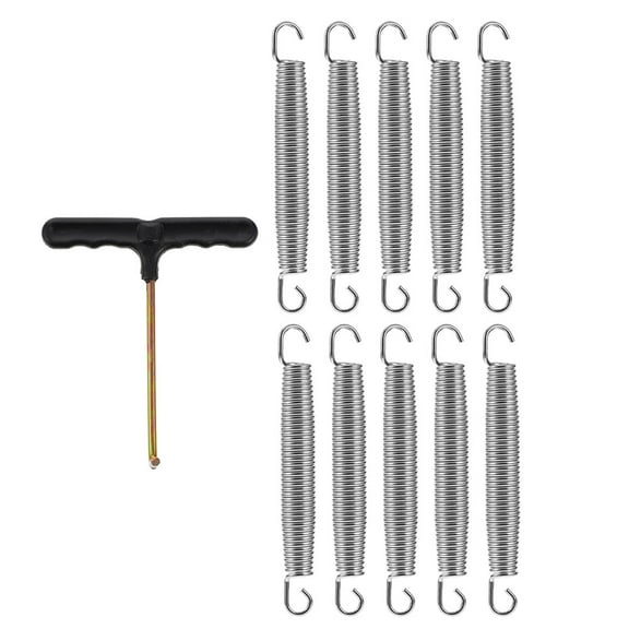 WRISTBIQUE Trampoline Springs Silver 1 Set 6.5x0.9x0.9in Galvanized Steel Wire