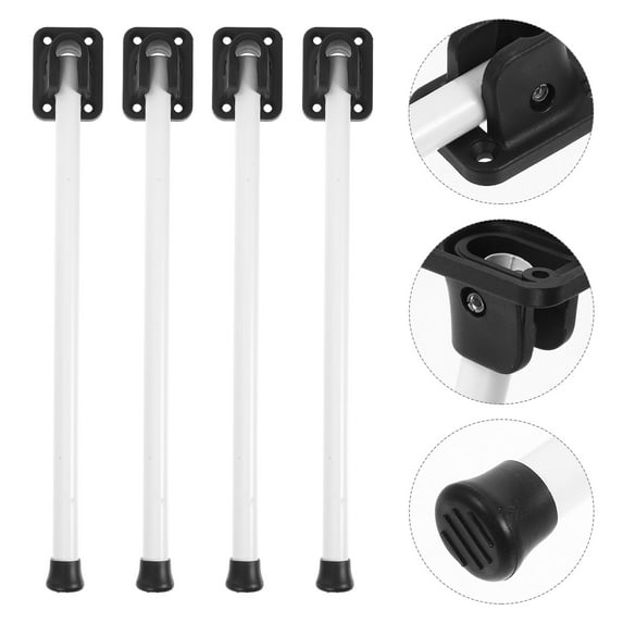 WASHWEPE Table Legs Plastic Iron 1Set 10.61X1.38X1.10In