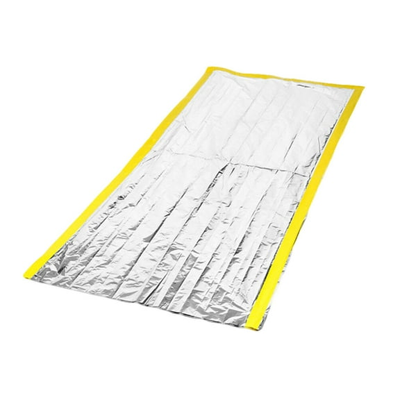 FRCOLOR 1 Set Sports Enthusiasts Camping Sleeping Bag Travel Sleeping with Whistle Silver and Yellow,17.72"X0.39"X0.39"