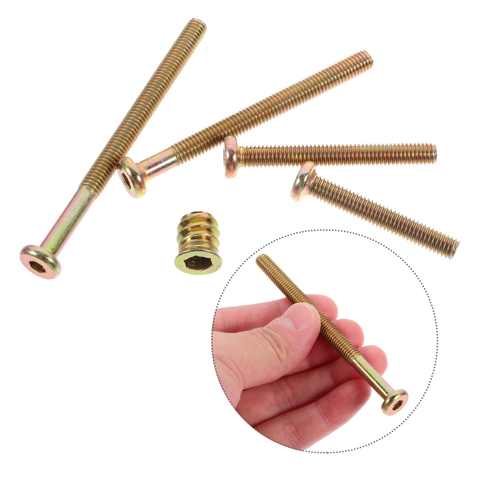 FRCOLOR 1 Set Threaded Inserts Furniture Inserts Threaded Wood Inserts ...