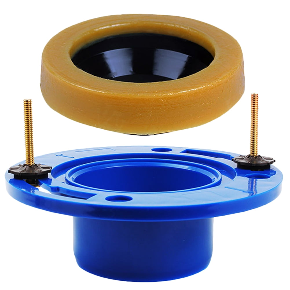FRCOLOR 1 Set Toilet Flange with Wax Ring Toilet Gasket Home Bathroom ...