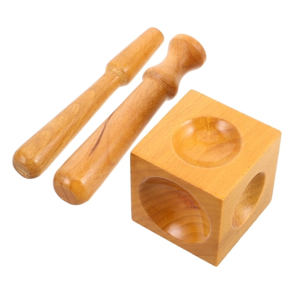 WASHWEPE Wooden Doming Dapping Block Chocolate Wooden 1 Set