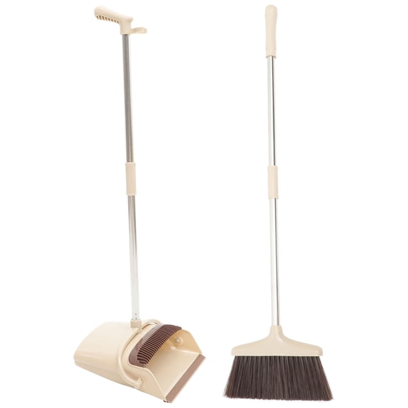 FRCOLOR 1 Set of Broom and Dustpan Set Multi functional Household Cleaning Shovel Broom Set,35.04"X10.35"X10.16"