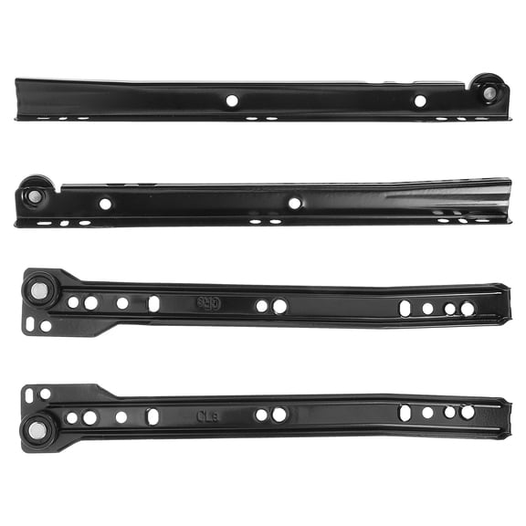 FRCOLOR 1Set Heavy Duty Black Metal Drawer Slide Furniture Guide Rail for Daily Use