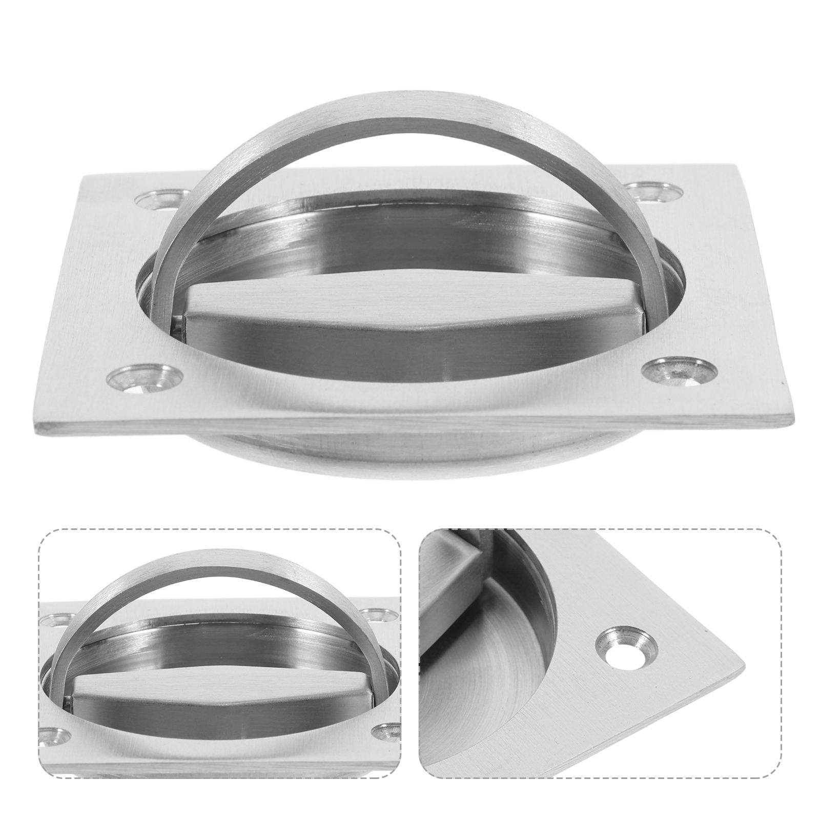 Single Finger Insert LABSERRON Silver Fireproof Door Handle Durable Stainless Steel Recessed ...