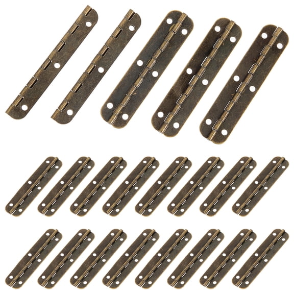 TAILTOSS 1Set Wear Resistant Iron Piano Hinge Dark Brown for Jewelry Box Crafts and Cabinets